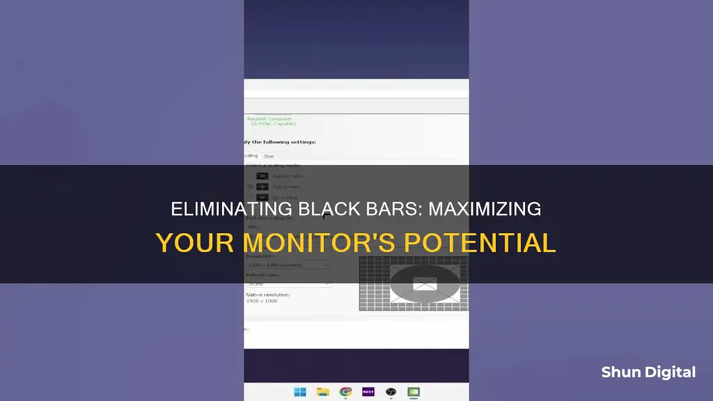 how to remove black bars from monitor