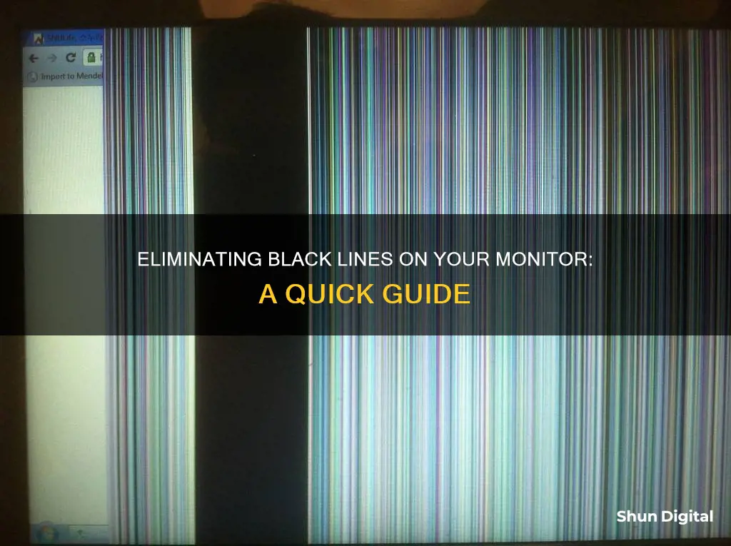 how to remove black lines on monitor