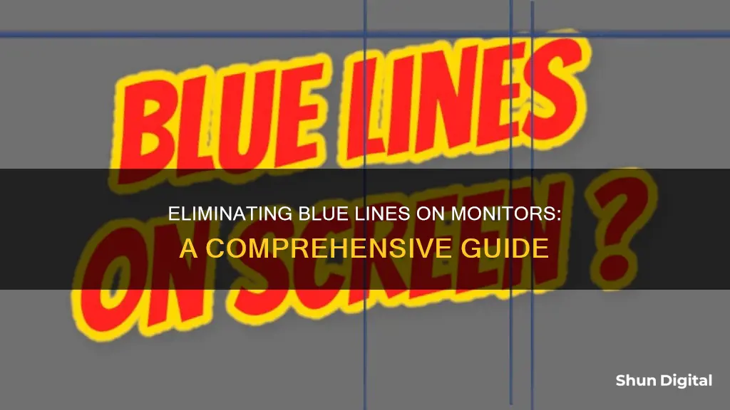 how to remove blue line on monitor