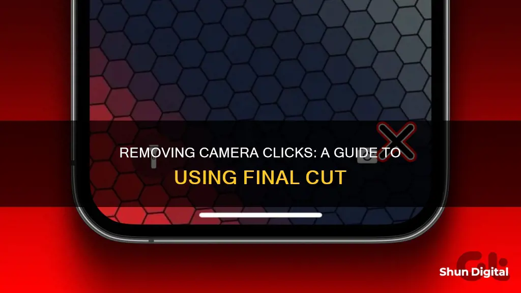 how to remove camera click final cut