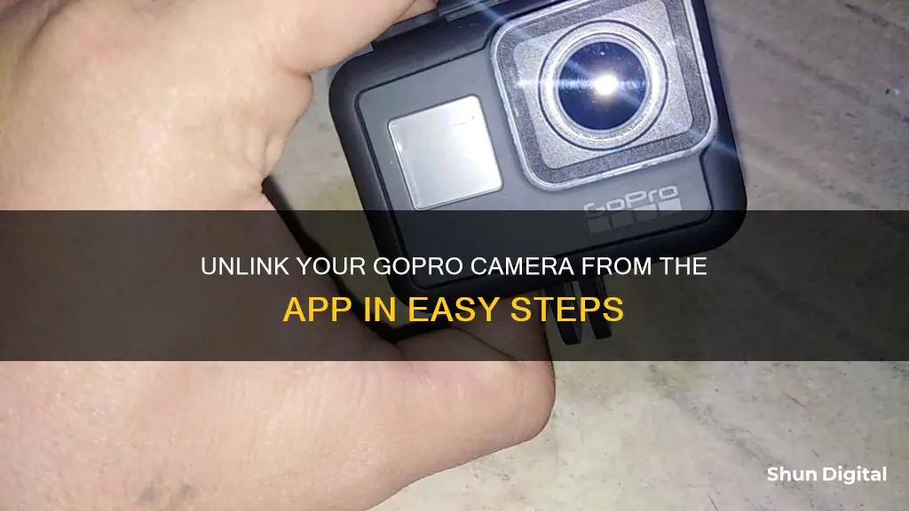 how to remove camera from gopro app