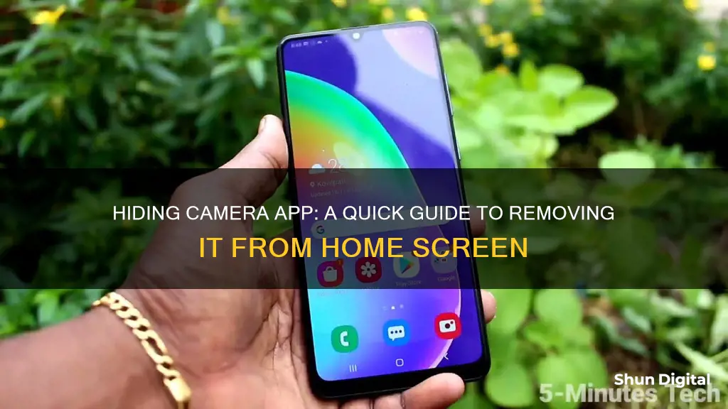 how to remove camera from home screen