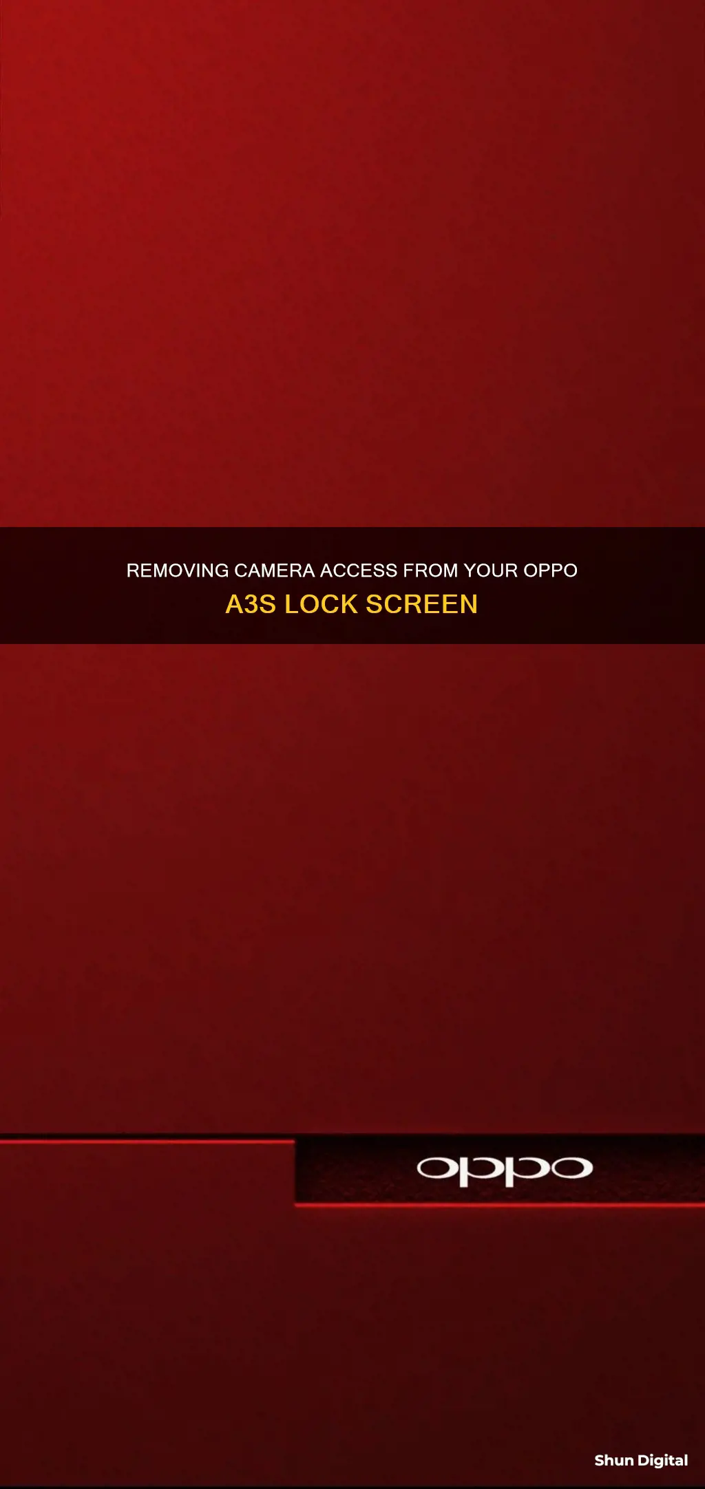 how to remove camera from lock screen oppo a3s