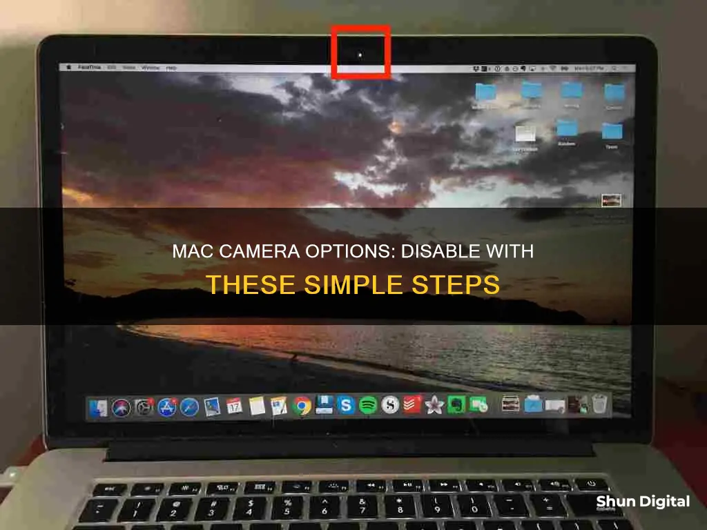 how to remove camera options from mac