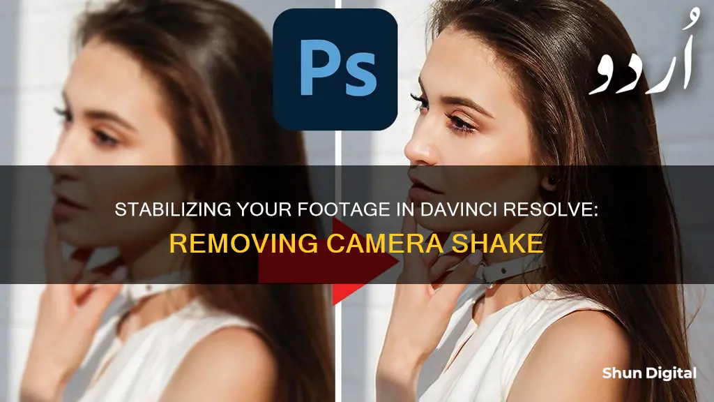 how to remove camera shake davinci resolve