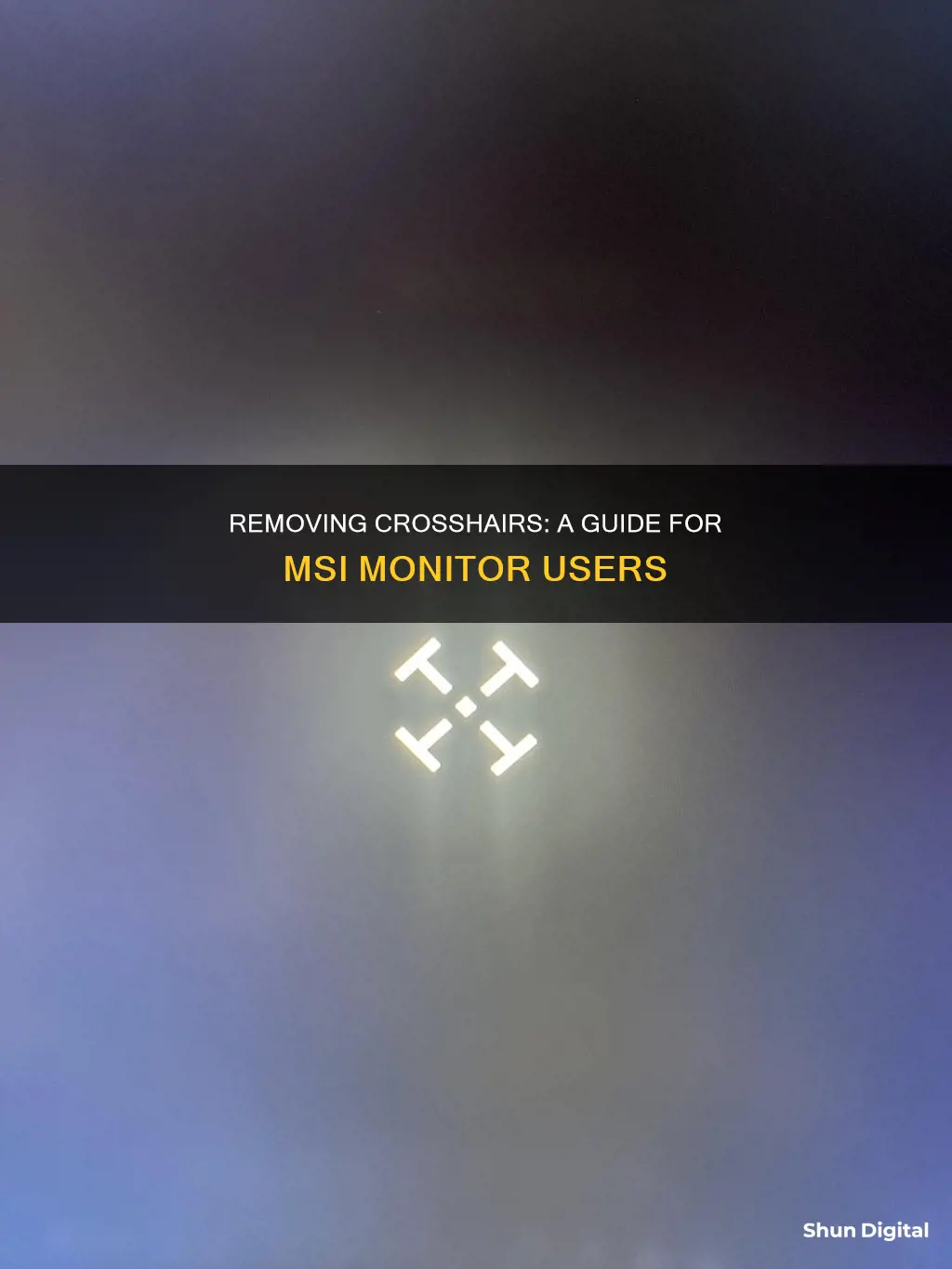 how to remove crosshair on msi monitor