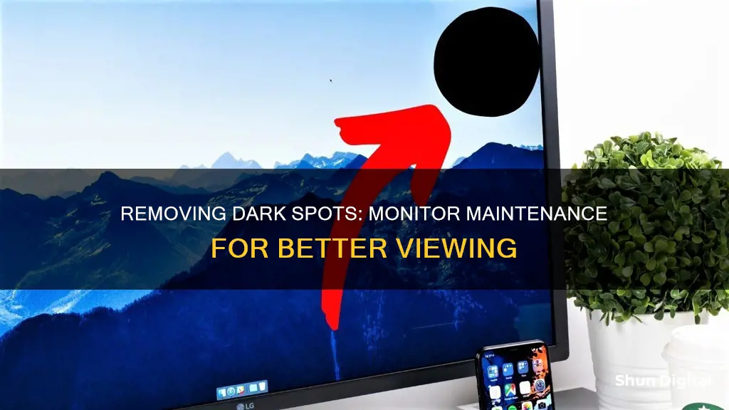 how to remove dark spot on monitor