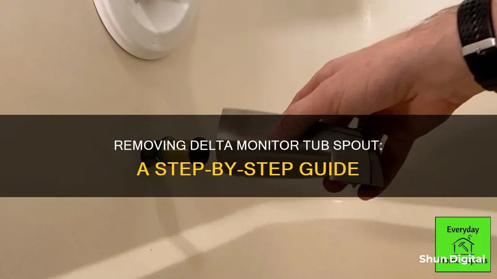 how to remove delta monitor tub spout