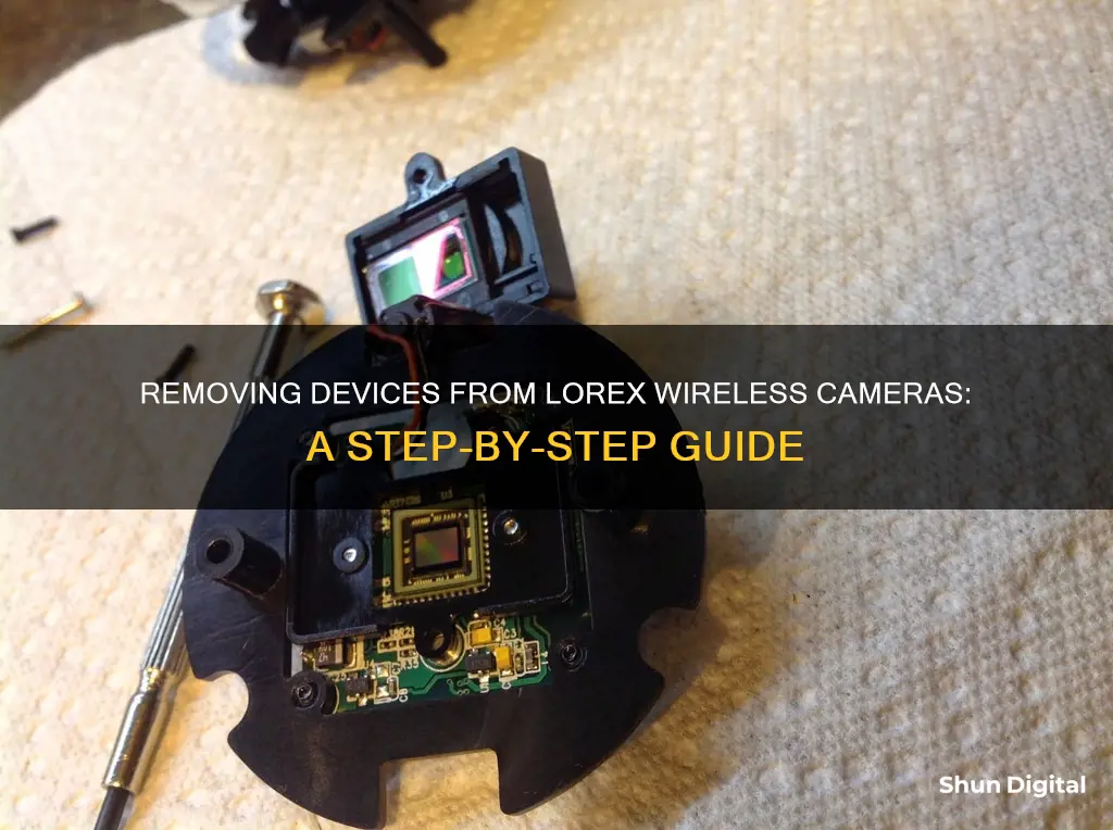 how to remove device from lorex wireless camera