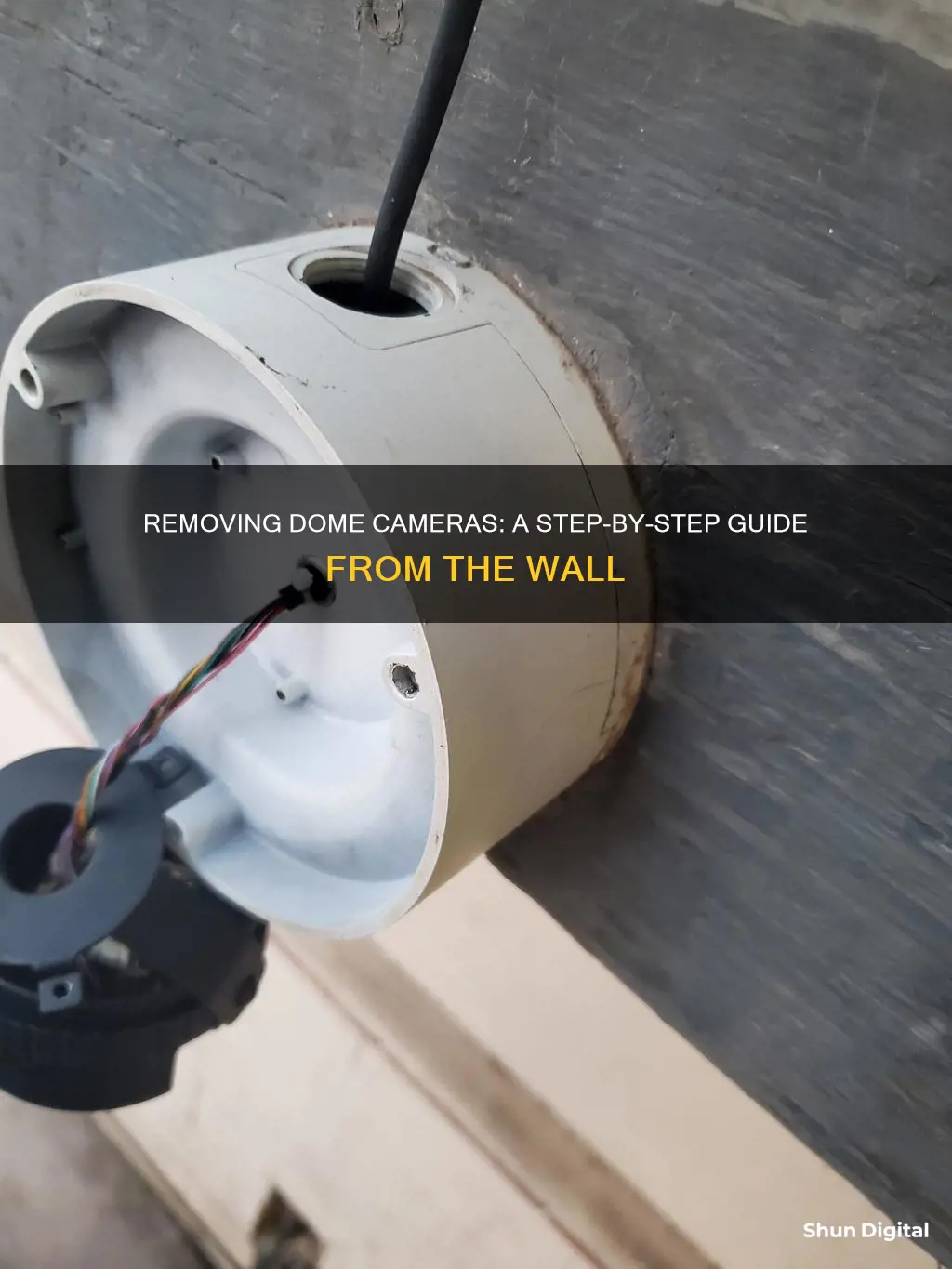 how to remove dome camera from wall