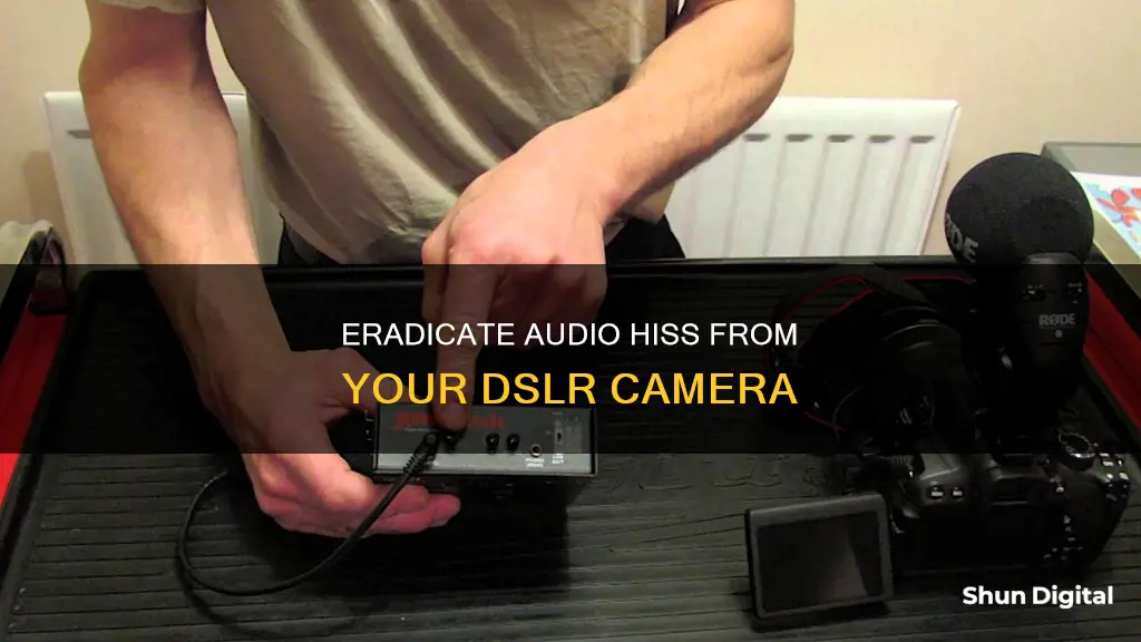 how to remove dslr camera audio hiss