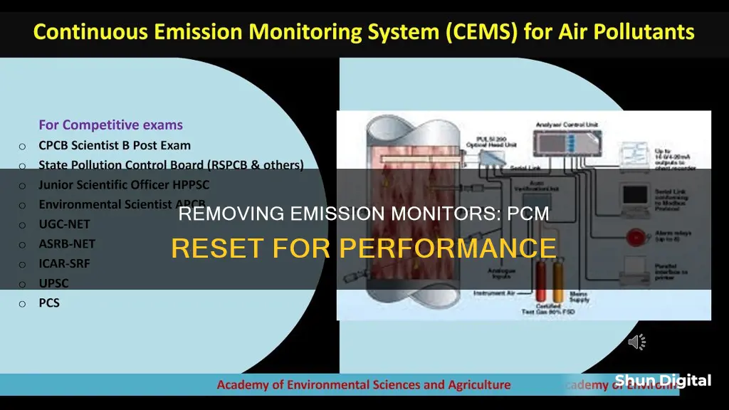 how to remove emission monitors from the pcm