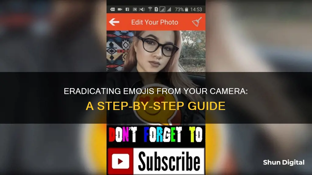 how to remove emojis from camera