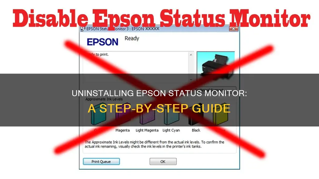 how to remove epson status monitor