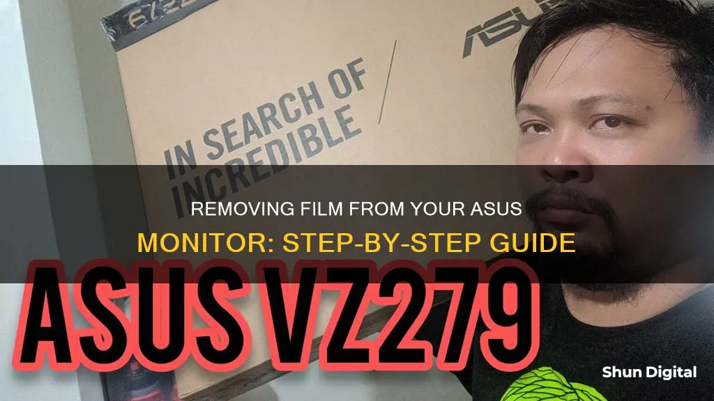 how to remove film on asus vz279 monitor