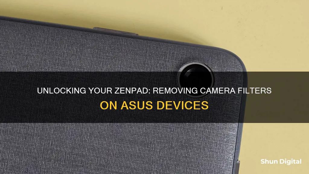 how to remove filter on zenpad asus camera