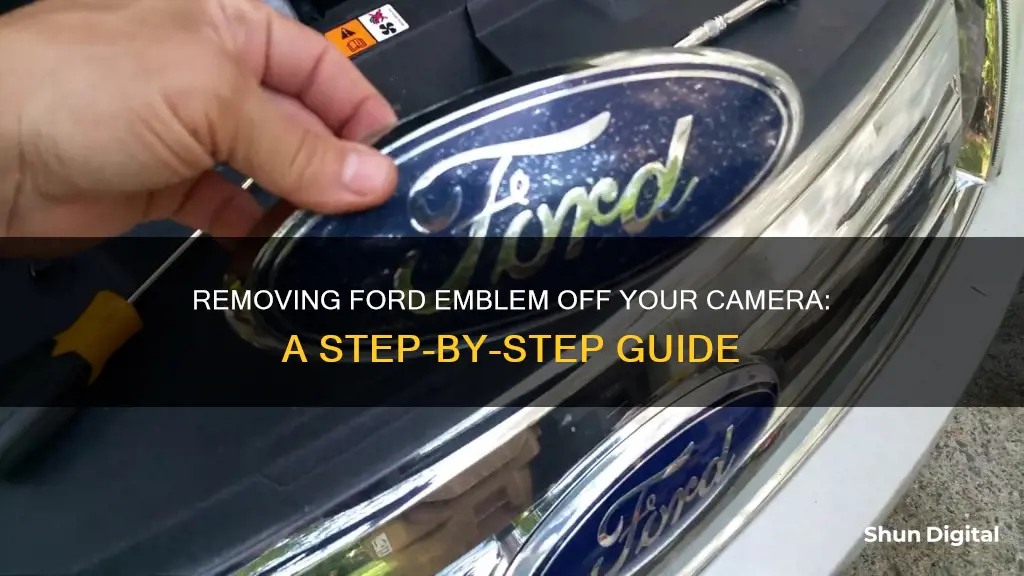 how to remove ford emblem off camera