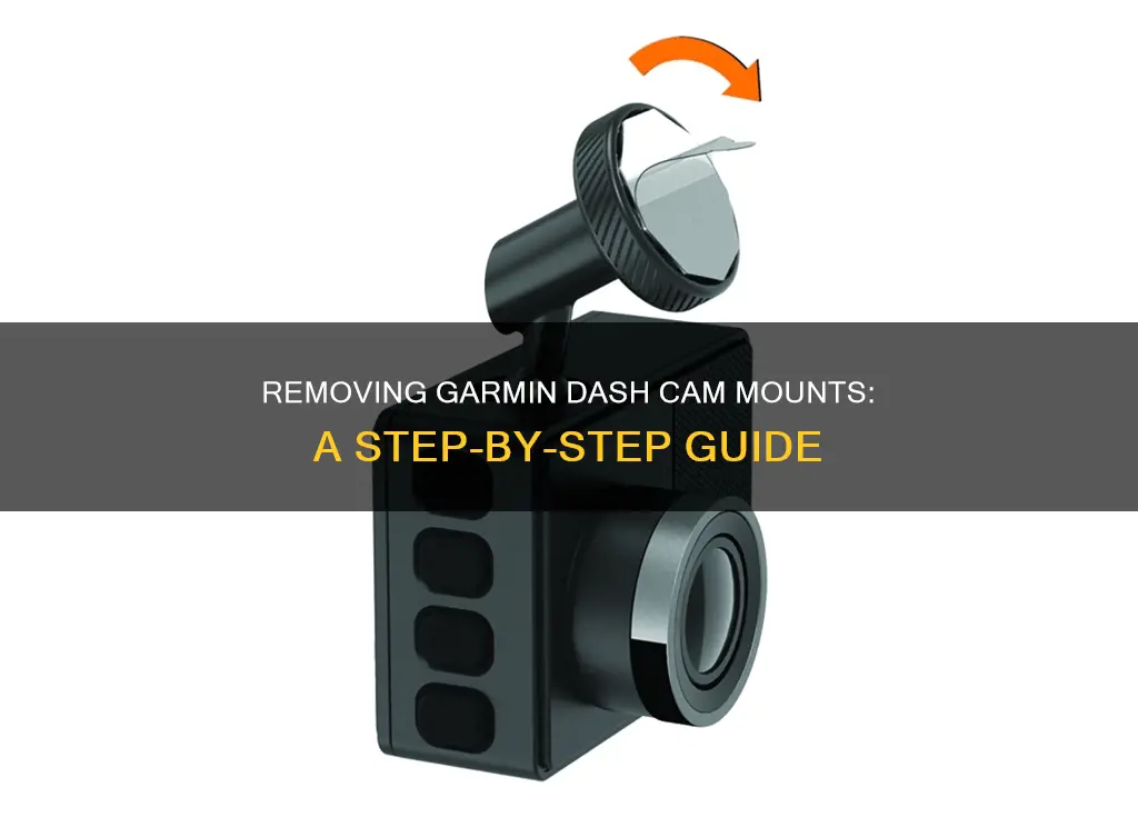 how to remove garmin dash cam mount from camera