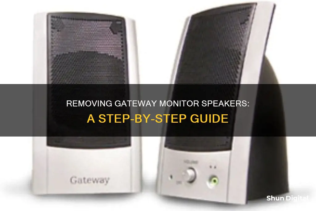 how to remove gateway monitor speaker