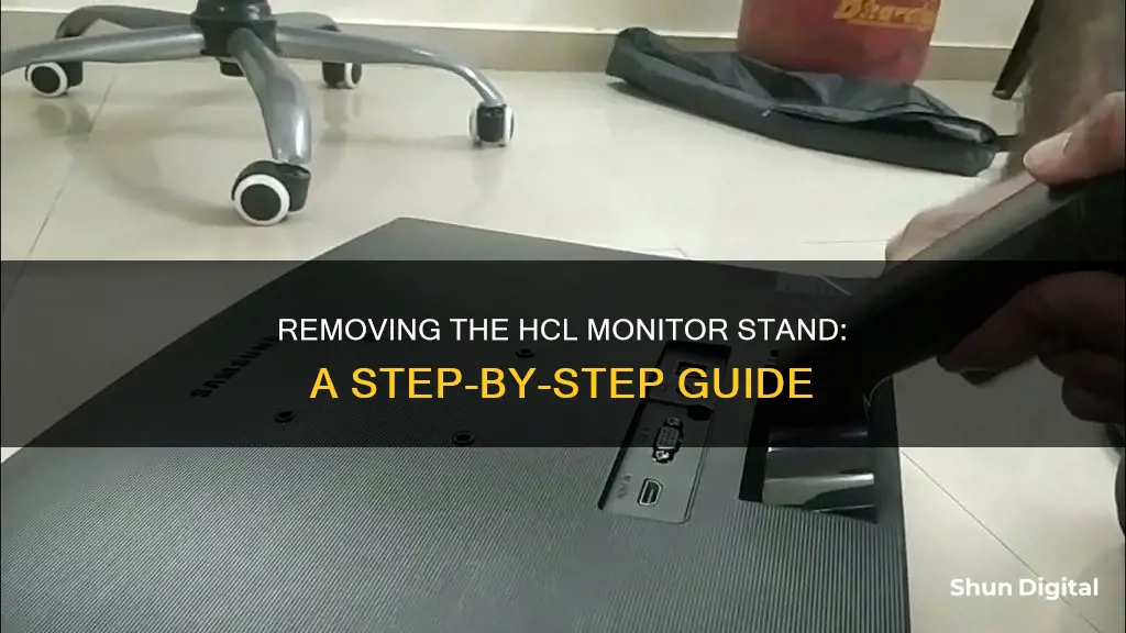 how to remove hcl monitor stand