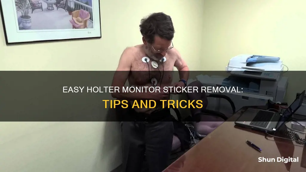 how to remove holter monitor stickers