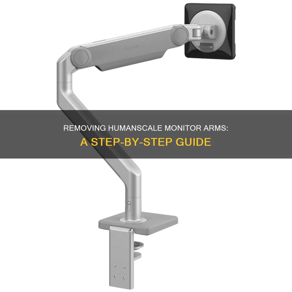 how to remove humanscale monitor arm