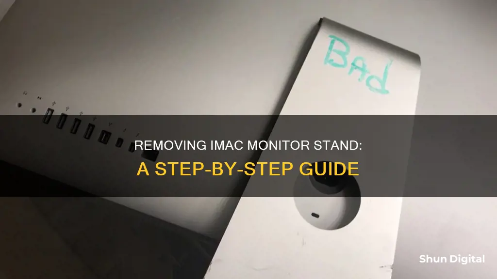 how to remove imac monitor stand