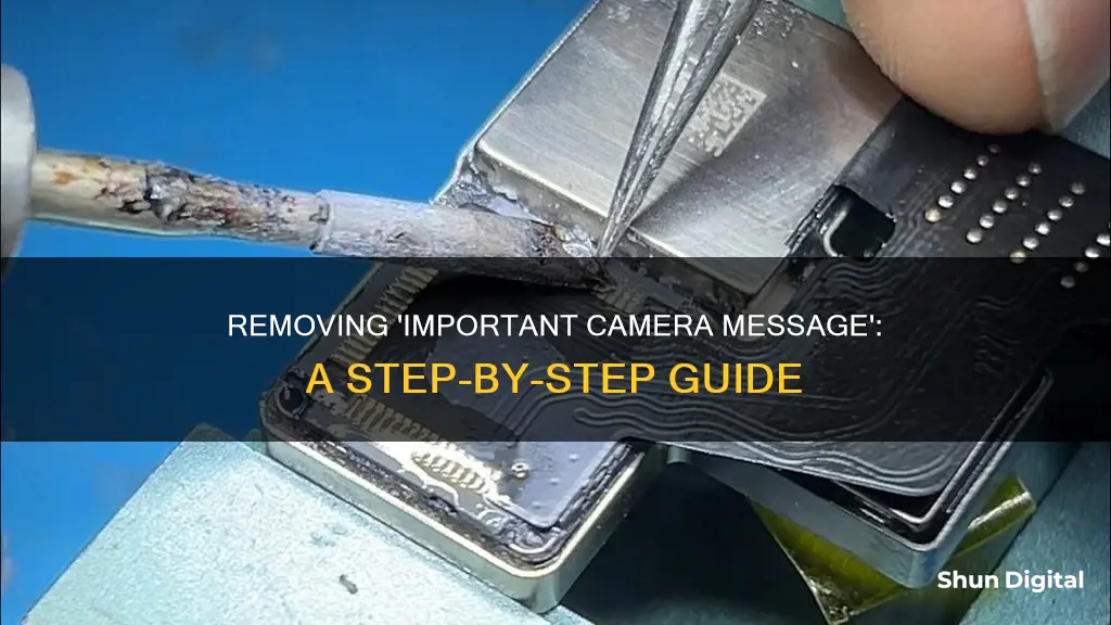 how to remove important camera message