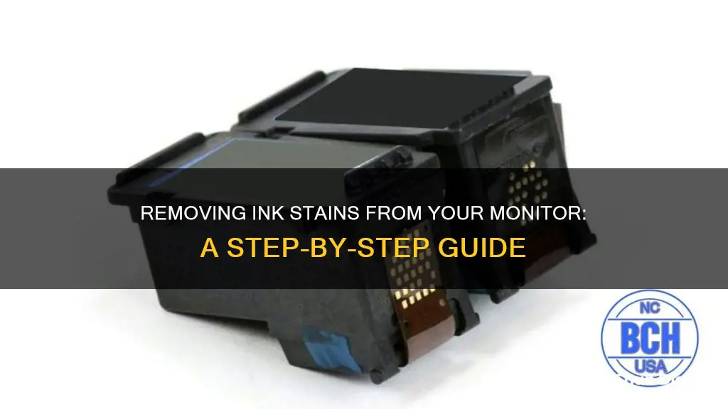 how to remove ink from monitor