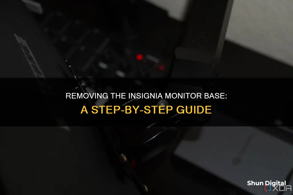 how to remove insignia monitor base