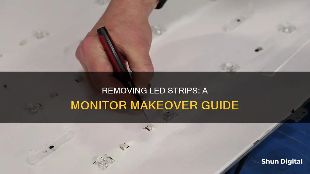 how to remove led strips from monitor