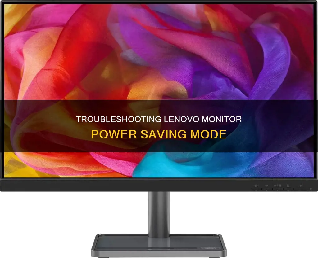 how to remove lenovo monitor from power saving mode