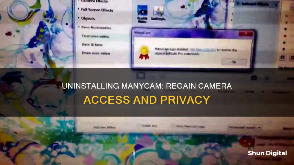 how to remove manycam from camera