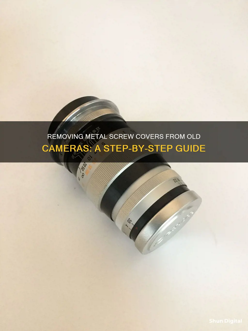 how to remove metal screw covers old camera