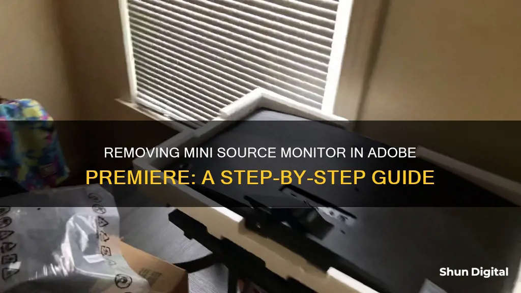 how to remove mini source monitor in adobe prremeire