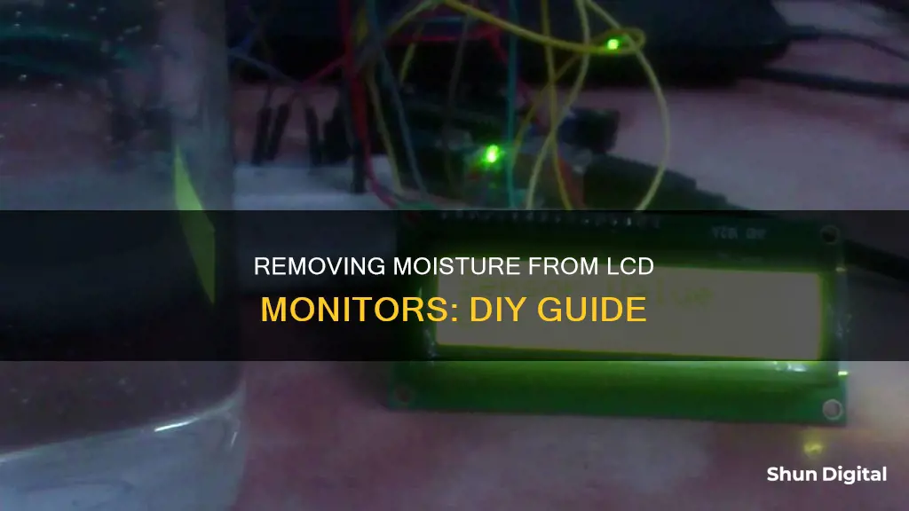 how to remove moisture from lcd monitor