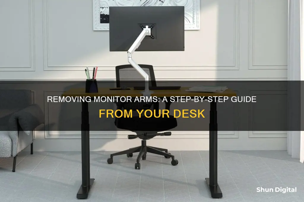 how to remove monitor arm from desk