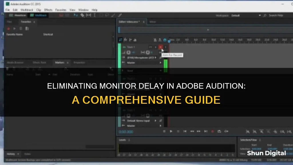 how to remove monitor delay in adobe audition