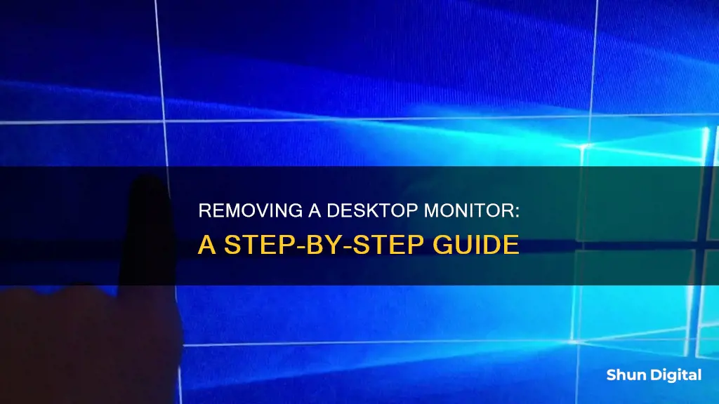 how to remove monitor on desktop