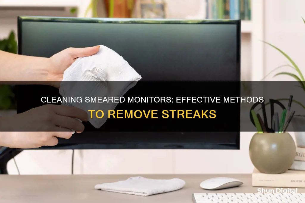 how to remove monitor smeared