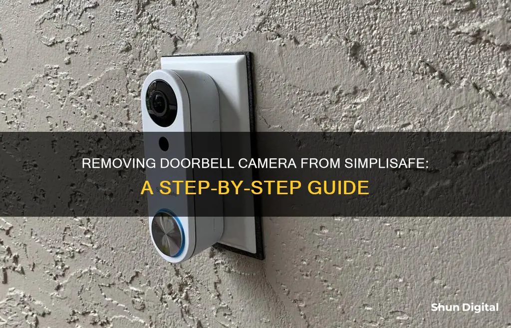 how to remove my doorbell camera from simplisafe