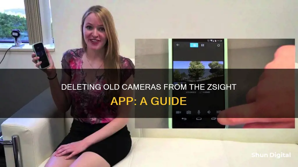 how to remove old camera from zsight app