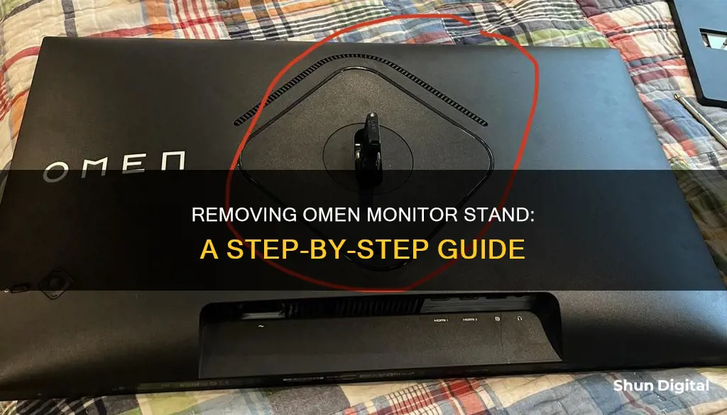 how to remove omen monitor stand