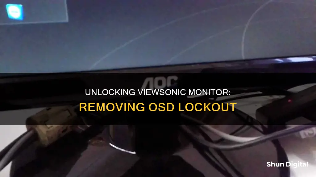 how to remove osd lockout on viewsonic monitor