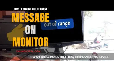 Troubleshooting "Out of Range" Message on Your Monitor