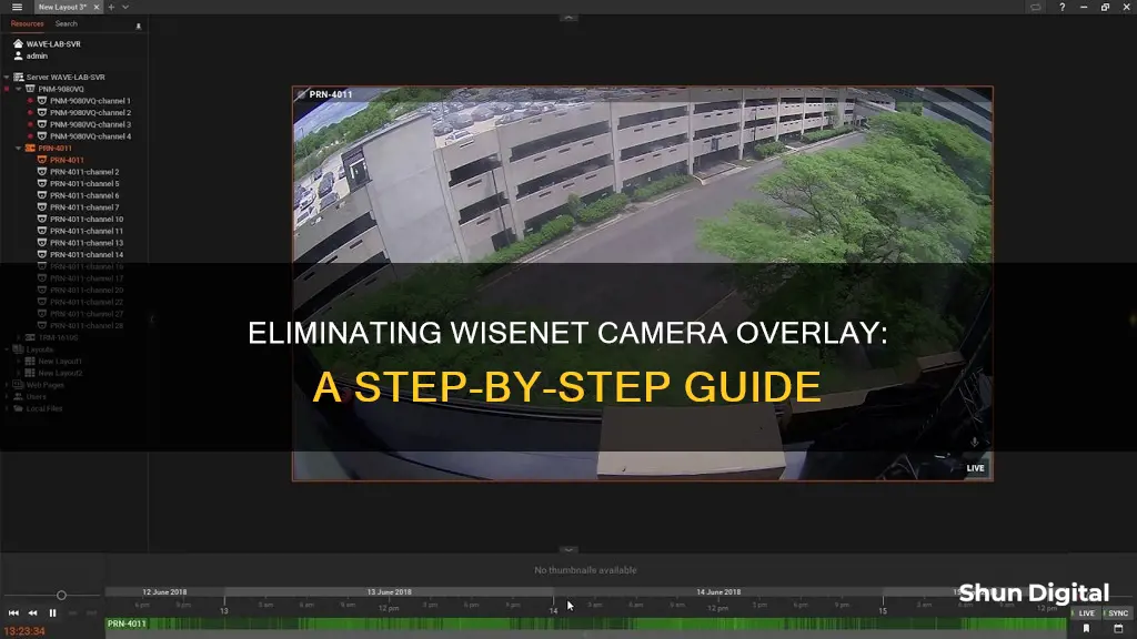 how to remove overlay wisenet camera