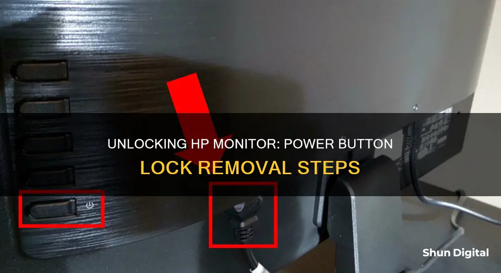 how to remove power button locked on hp monitor