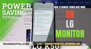 Troubleshooting LG Monitor: Disabling Power-Saving Mode