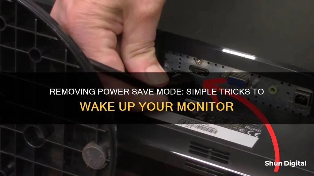 how to remove power save mode on monitor