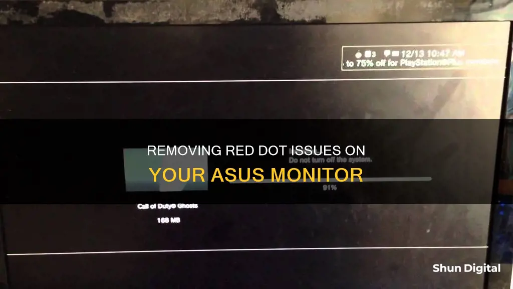 how to remove red dot on asus monitor